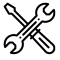 ICON Ăśberkreuzter SchraubenschlĂĽssel und Schraubenzieher